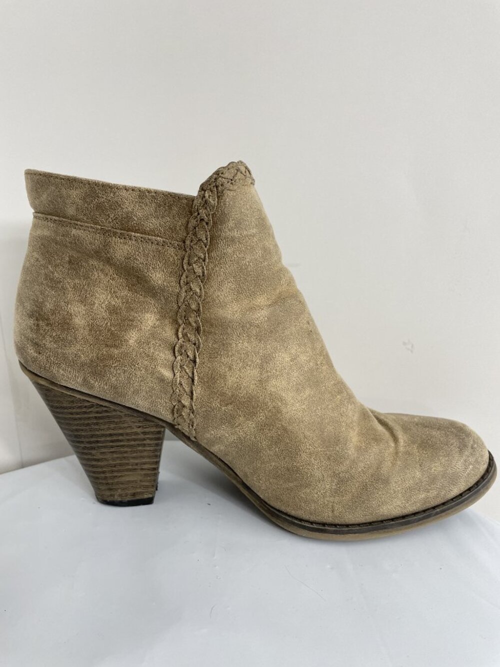 Maurices Faux Leather Brown Western High Heel Cowgirl Ankle Boots Women's 10 - Picture 6 of 12